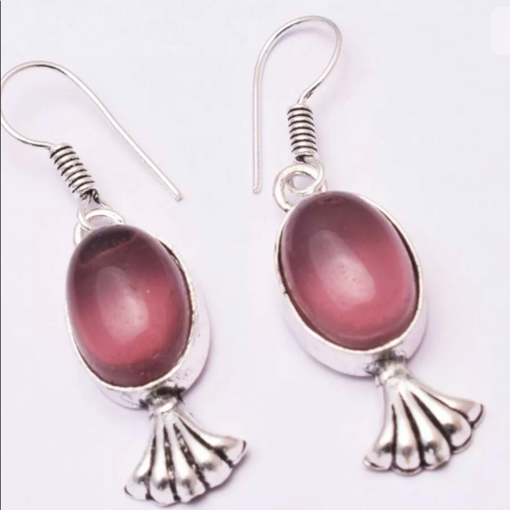 Red Onyx Earring Ethnic Jewelry Handmade